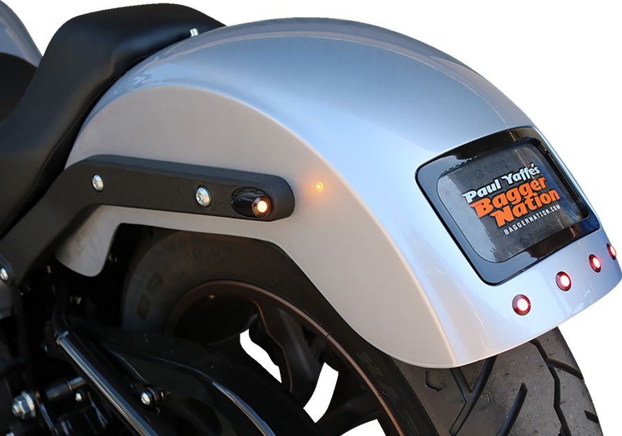 PAUL YAFFE BAGGER NATION The Fix Rear Fender - Black Frame Plate - M8 Softail? CRF-M8ST-LR-B