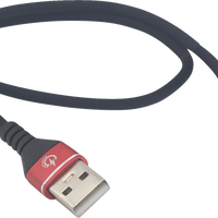 RIDEPOWER Male USB to Male Lightning Cable - Phone - Charger - 18" - Black/Red RPUSBLHT18