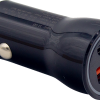 RIDEPOWER Power Adapter - Cigarette Lighter - USB/USB-C - Black RPCIGUSBUSBCADP