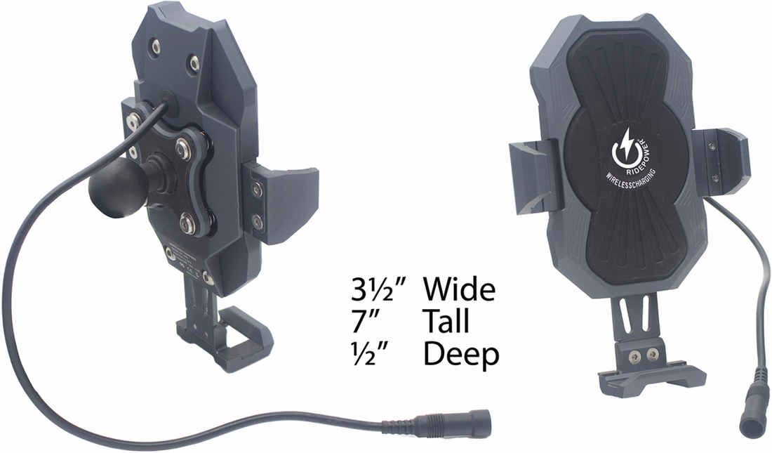 RIDEPOWER Phone Holder w/ Inductive Charging RPMETALINDMOUNT