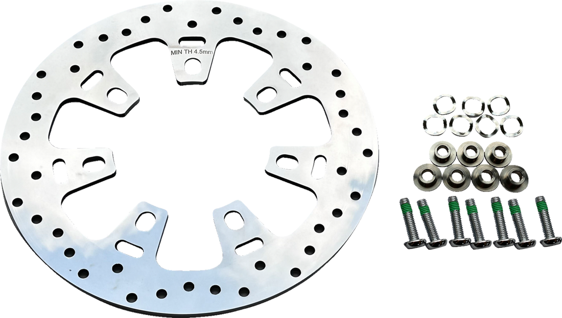 DRAG SPECIALTIES Rotor - 11-13/16" - Front - Polished B06-0207ASP
