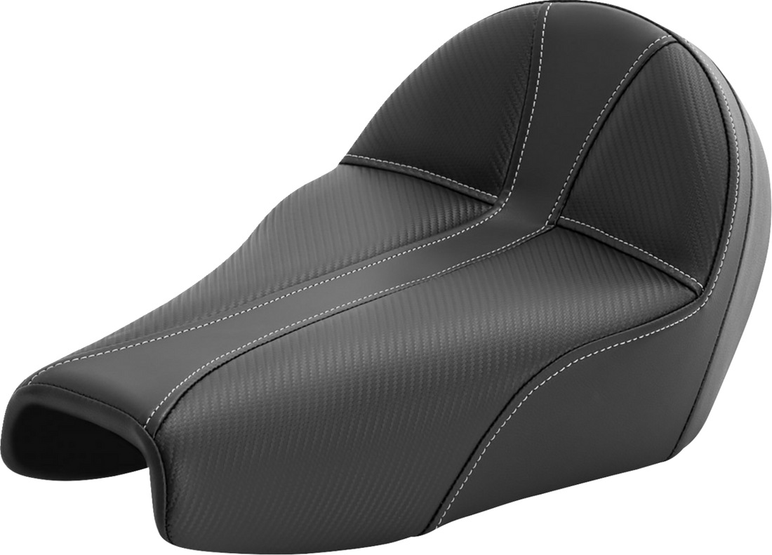 SADDLEMEN Dominator Seat - Black w/ Silver Stitching - XL '04-'22 807-11B-0042