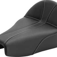 SADDLEMEN Dominator Seat - Black w/ Silver Stitching - XL '04-'22 807-11B-0042