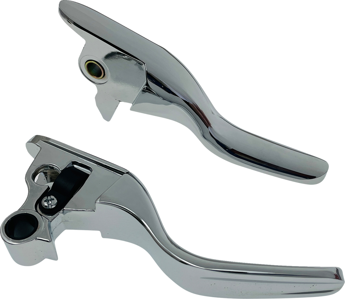 DRAG SPECIALTIES Short Lever Set - Chrome H07-0593S
