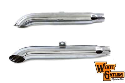 30-0240 - Wyatt Gatling Turn Out Slip-On Muffler Set by V-Twin