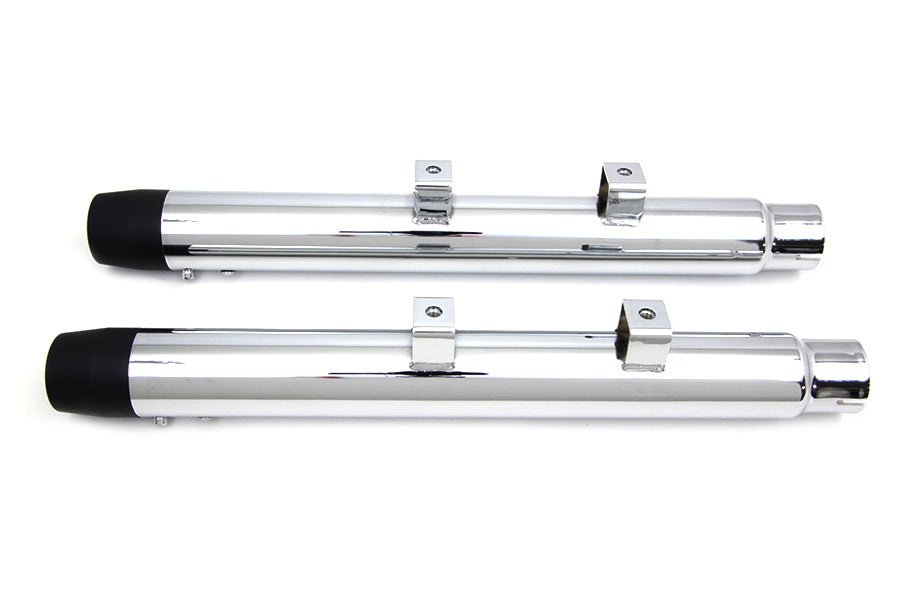 30-0455 - 2-1/4  Diameter Chrome Straight Muffler Set by Wyatt Gatling
