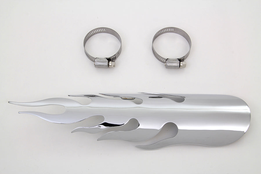 30-0478 - Chrome Flame Heat Shield by V-Twin