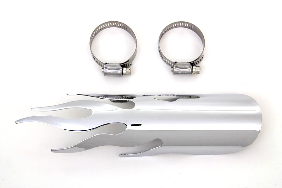 30-0481 - Chrome Flame Heat Shield by V-Twin
