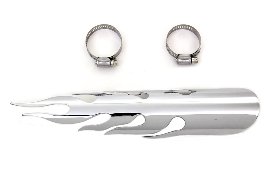30-0482 - Chrome Flame Heat Shield by V-Twin