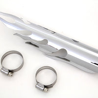 30-0482 - Chrome Flame Heat Shield by V-Twin