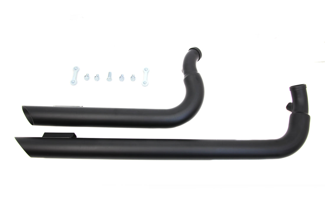 30-0492 - Wyatt Gatling Exhaust Drag Pipe Set Slash Cut Black by Wyatt Gatling