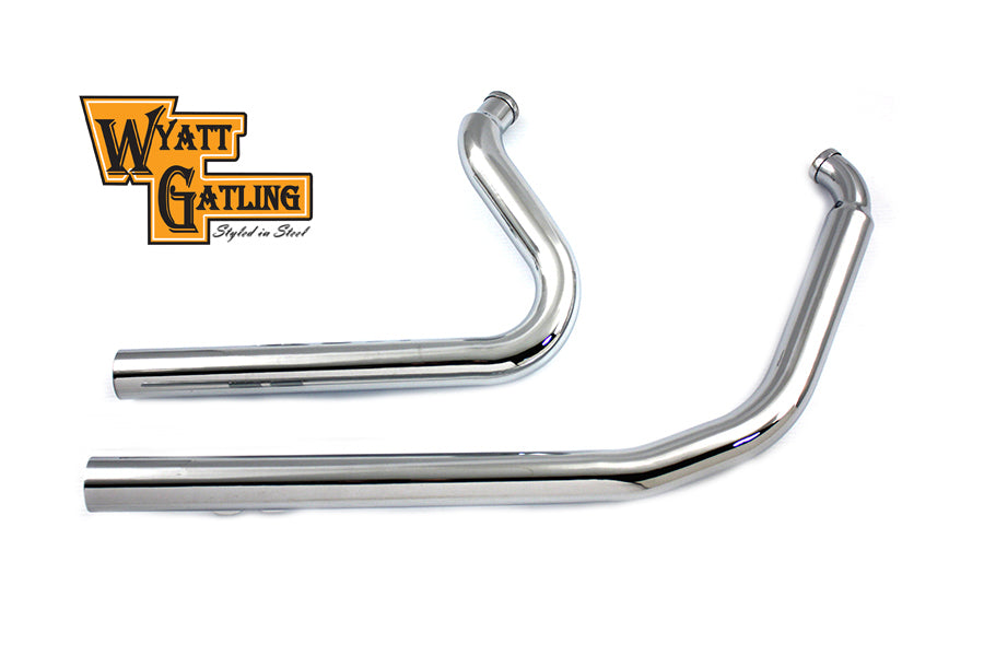 30-0551 - Wyatt Gatling Exhaust Drag Pipe Set Straight Cut by V-Twin