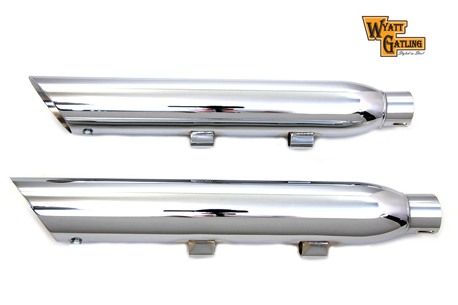 30-0568 - Wyatt Gatling Chrome Slash Muffler Set by Wyatt Gatling