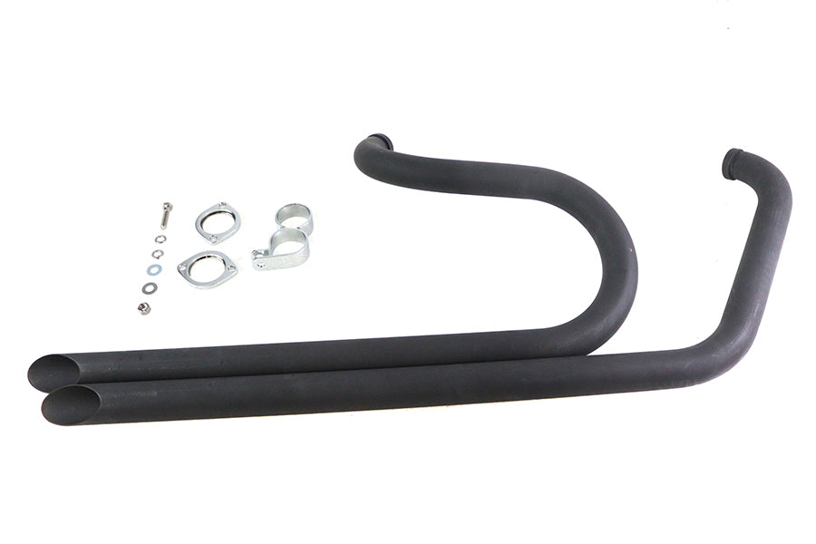 30-0665 - Side By Side Drag Pipe Set Black by V-Twin