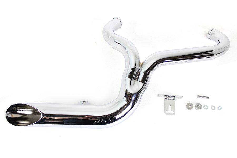 30-0678 - FXD 2:1 Lake Side Pipe Exhaust Chrome by V-Twin