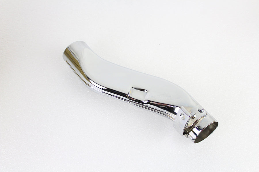 30-0680 - Flat  inchSquash inch Pipe with Tab Chrome by V-Twin
