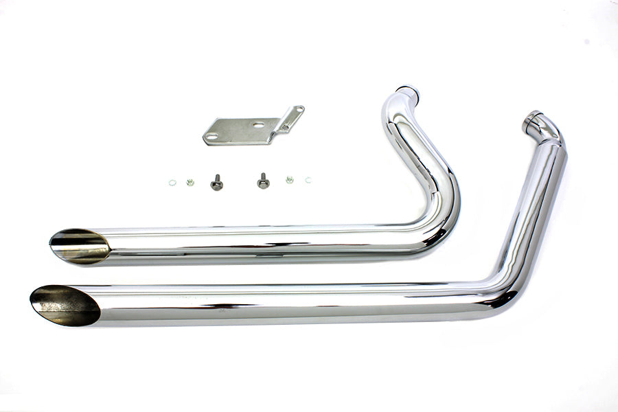 30-0708 - Factory Sample Wyatt Gatling Exhaust Drag Pipe Set Side by V-Twin