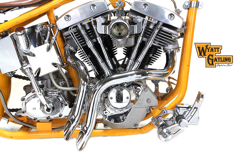 30-0721 - Chrome Wyatt Gatling Down Draft Drag Pipes by Wyatt Gatling