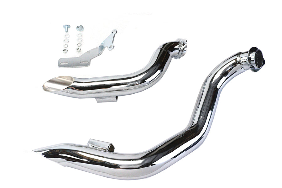 30-0725 - Chrome Wyatt Gatling Down Draft Drag Pipes by Wyatt Gatling