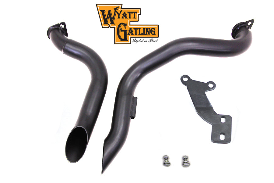 30-0726 - Black Wyatt Gatling Down Draft Drag Pipes by Wyatt Gatling