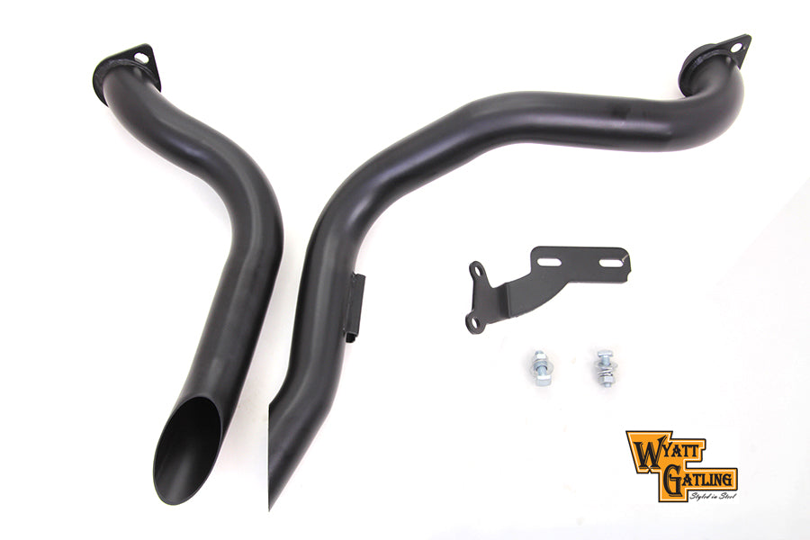 30-0755 - Black Wyatt Gatling Down Draft Drag Pipes by Wyatt Gatling