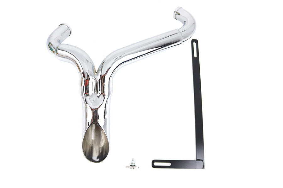 30-0776 - Wyatt Gatling  inchY inch Exhaust Pipe Header Chrome by Wyatt Gatling