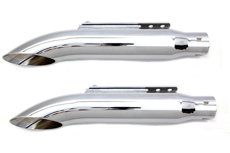 30-0784 - 16  Turn Out Muffler Set Chrome by Wyatt Gatling