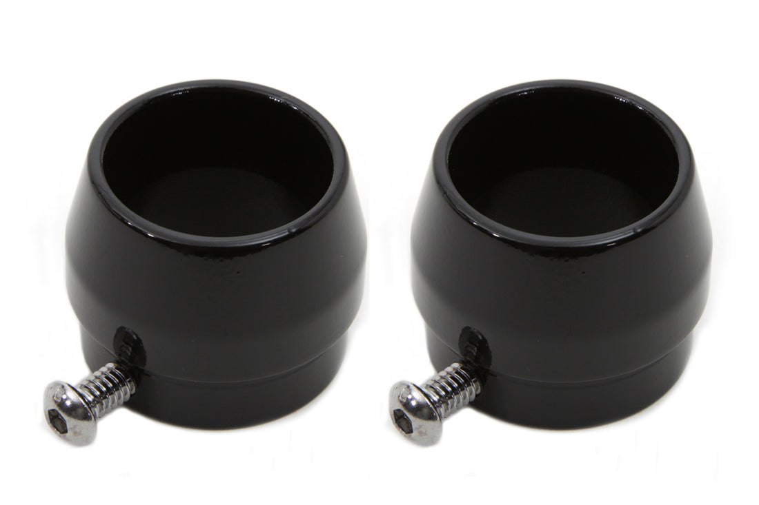 30-0800 - Gloss Black Tips for 1-3/4 Straight Pipe Exhausts by V-Twin