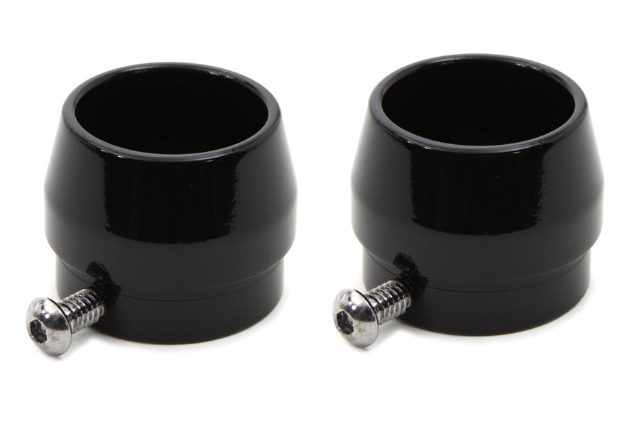 30-0800 - Gloss Black Tips for 1-3/4 Straight Pipe Exhausts by V-Twin