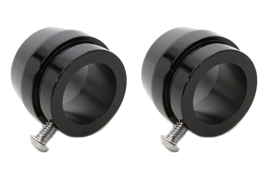 30-0800 - Gloss Black Tips for 1-3/4 Straight Pipe Exhausts by V-Twin