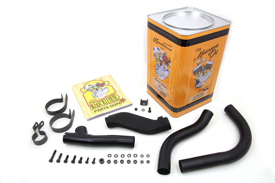 30-0803 - Black Knucklehead Exhaust Header Kit by V-Twin