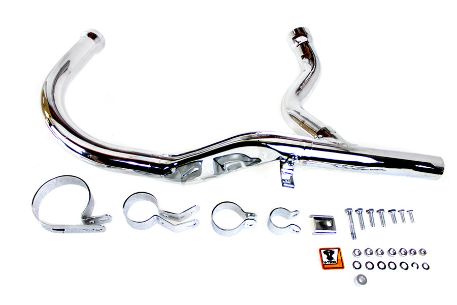 30-0806 - Panhead Exhaust Header Kit Chrome by V-Twin