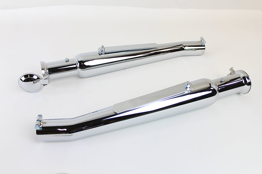 30-0848 - Chrome Megaphone Upsweep Muffler Set by V-Twin