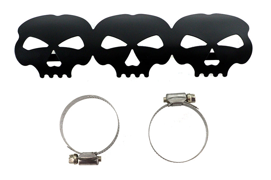 30-0890 - Black Skull Heat Shield by V-Twin
