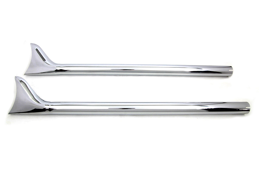 30-0950 - 36  Straight Fishtail Extension Set Chrome by Wyatt Gatling