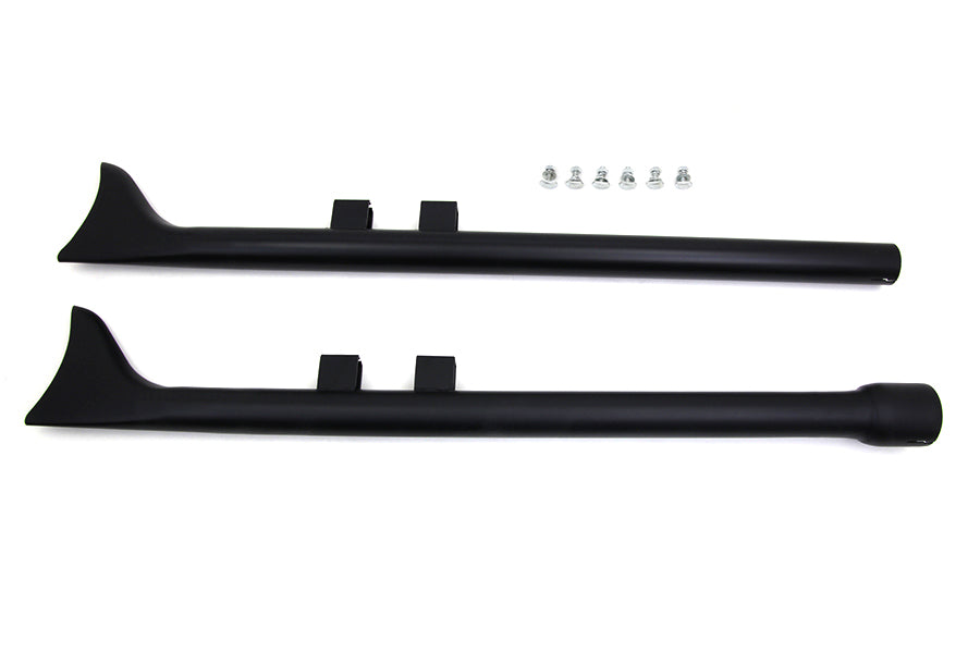 30-0960 - M8 36 inch Straight Fishtail Exhaust Extension Set Black by V-Twin