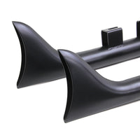 30-0973 - M8 33  Straight Fishtail Exhaust Extension Set Black by V-Twin