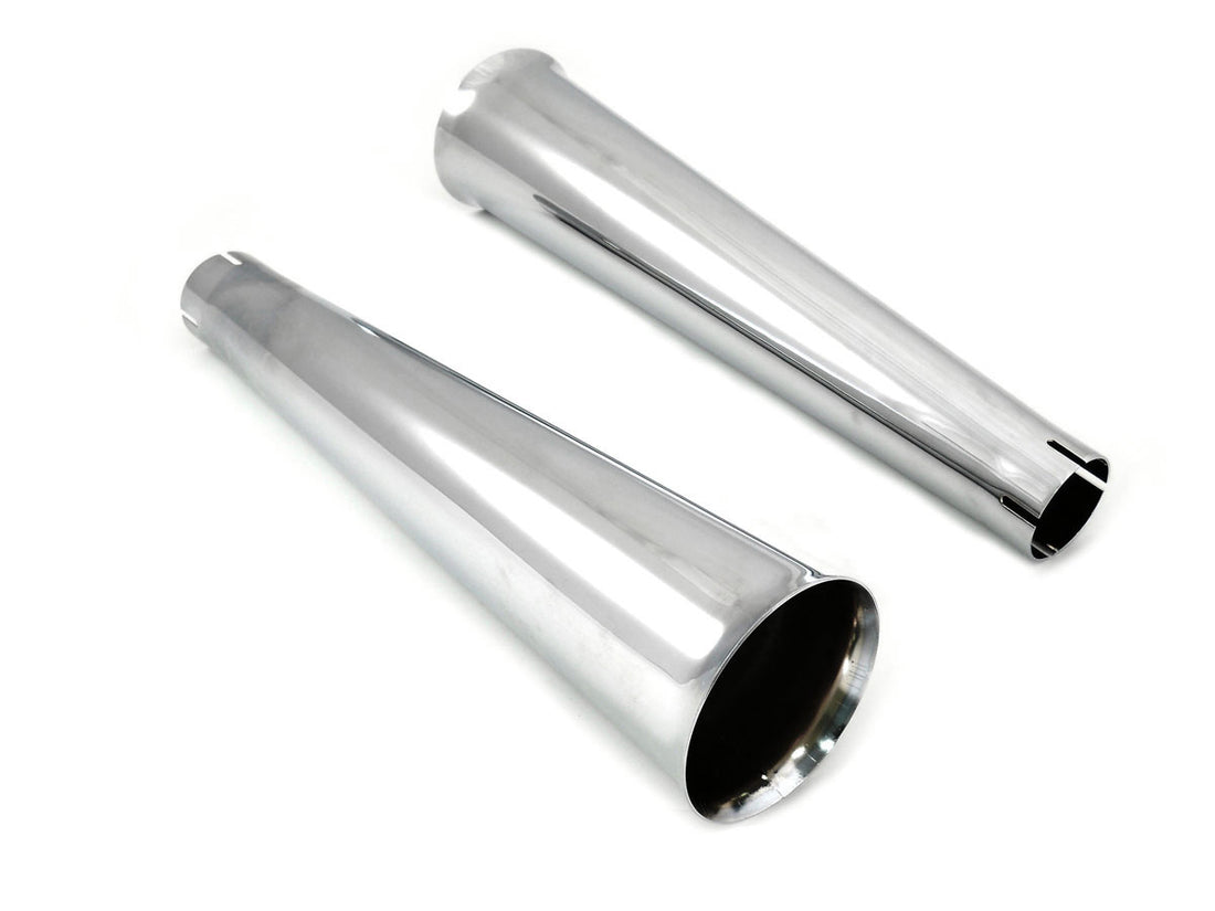 30-0984 - Chrome Megaphone Tip Set for 1-7/8  Muffler by V-Twin