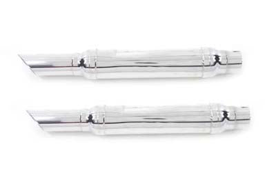 30-1109 - Replica Muffler Set with Slash Cut Ends by V-Twin