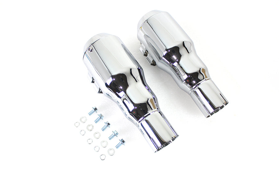 30-1265 - Grenade Muffler Set Chrome by V-Twin