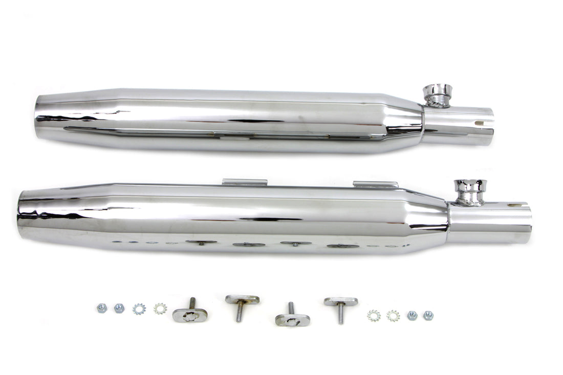30-1284 - Chrome Slip On Muffler Set by V-Twin