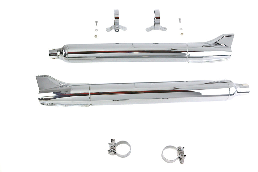 30-1301 - 1961 Style Fishtail Muffler Kit Chrome by V-Twin