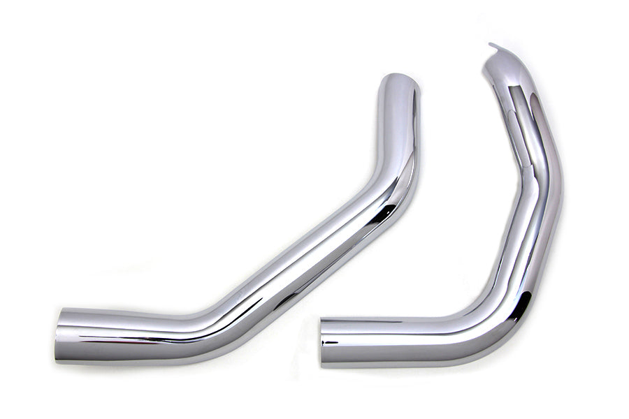 30-1304 - Plain Heat Shield Set Chrome by V-Twin