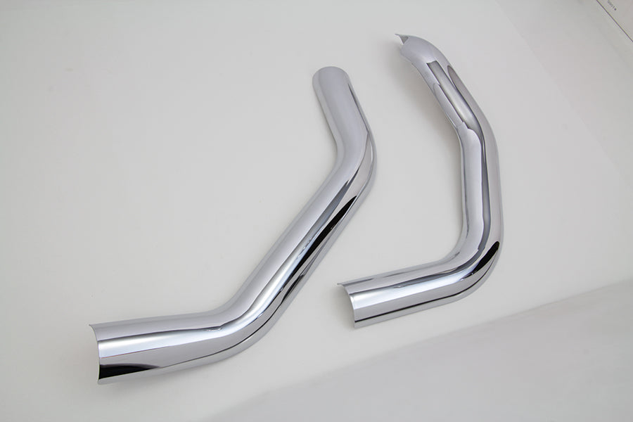 30-1304 - Plain Heat Shield Set Chrome by V-Twin