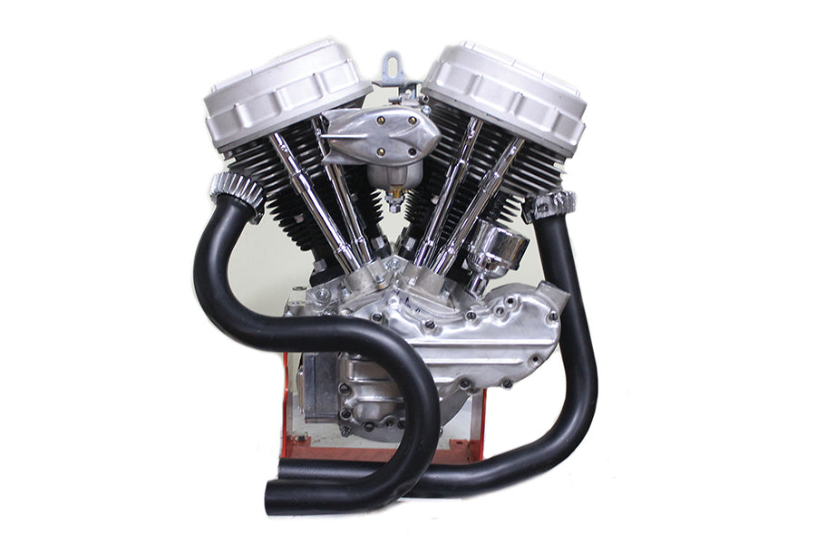 30-1437 - Black Panhead Exhaust Header Set by Ultima