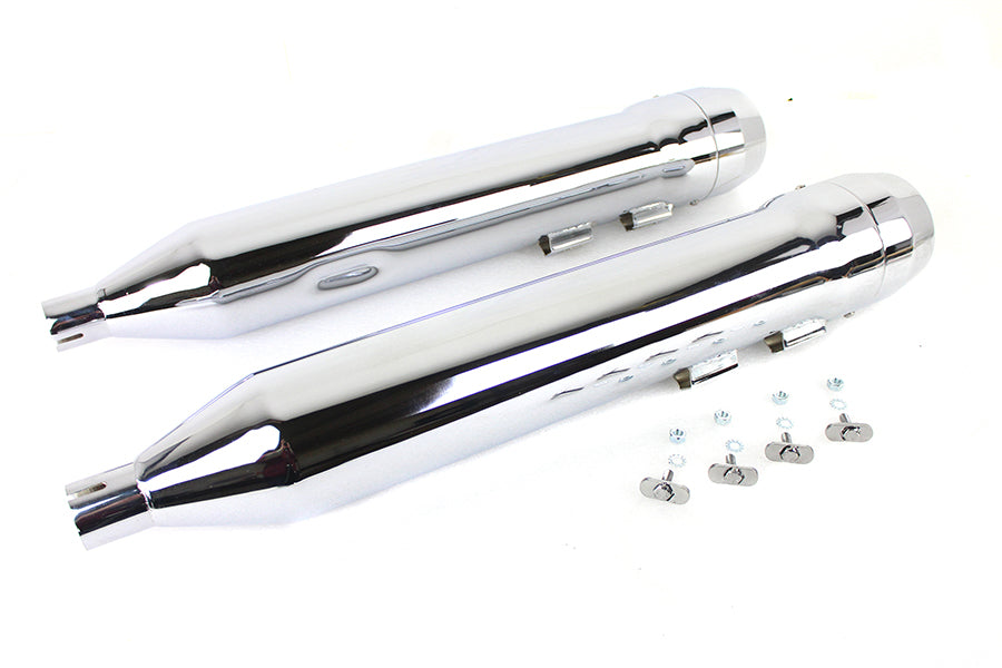 30-1618 - Grenade Muffler Set Chrome by V-Twin