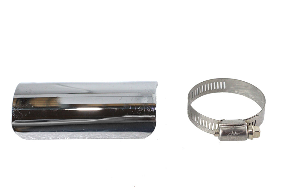 30-1763 - 4 inch Exhaust Heat Shield Chrome by V-Twin
