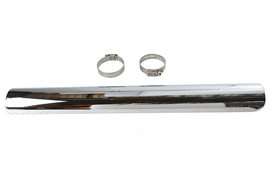 30-1766 - 18 inch Exhaust Heat Shield Chrome by V-Twin