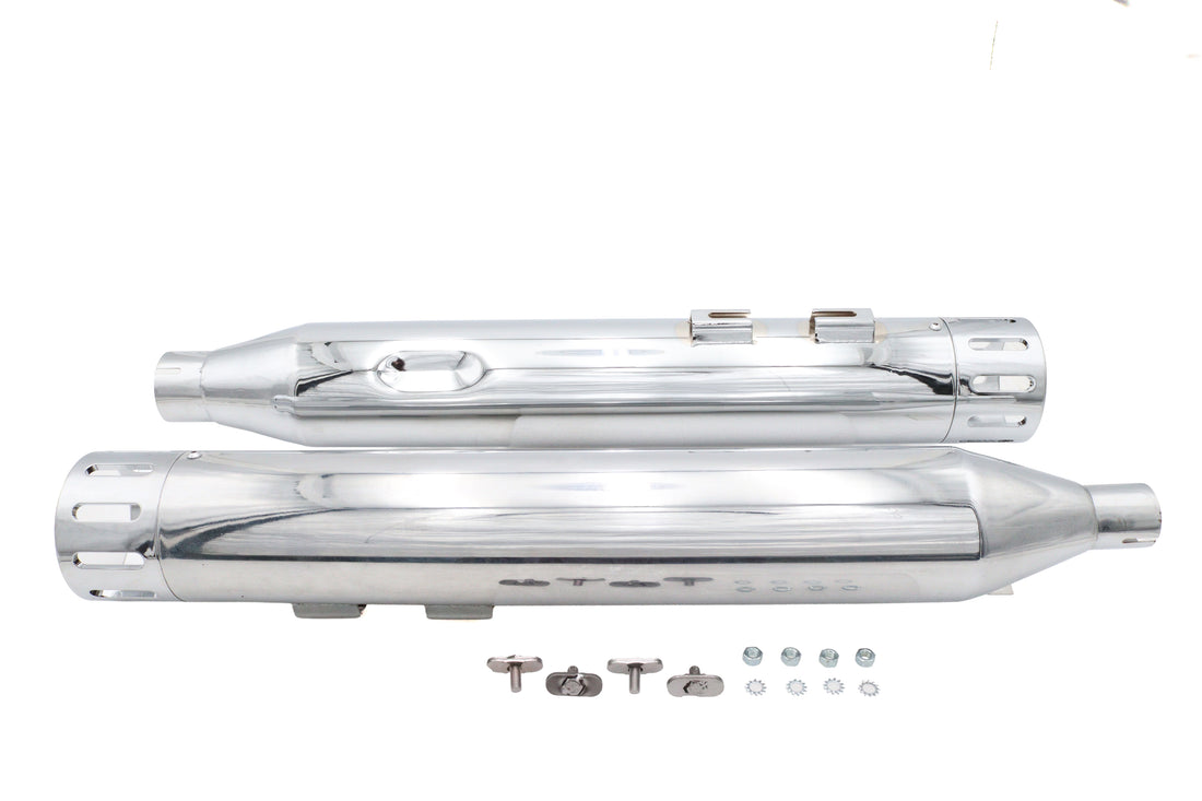 30-1905 - Wyatt Gatling Muffler Set Chrome with Chrome Slot Tips by Wyatt Gatling