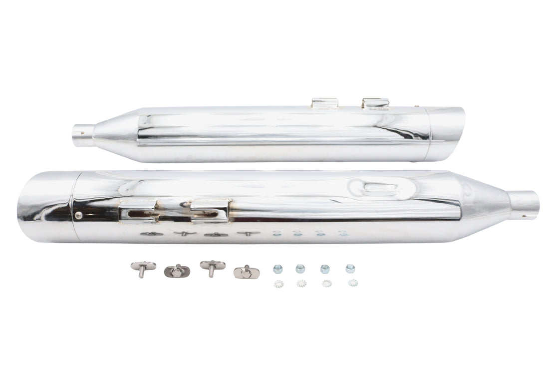 30-1906 - Wyatt Gatling Muffler Set Chrome with Chrome Slash Up Tips by Wyatt Gatling